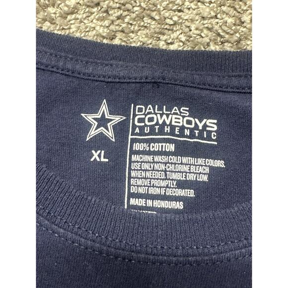 XL Dallas‎ Cowboys Authentic NFL Apparel SS Navy Blue Crew Neck Tee Shirt Mens - Picture 7 of 9